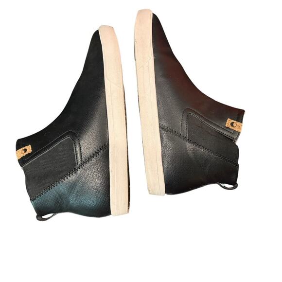 SAOLO Yamba slip on Chelsea sneaker vegan leather corkbed sole black - Picture 4 of 10